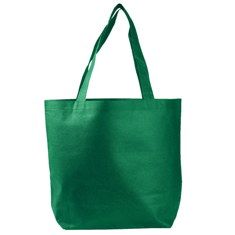 Medium Polypropylene Econo Tote Bag (14.25'' W X 15'' H) 80 Gsm-Tote Bag-Brand Your Tote-Kelly Green-Brand Your Tote