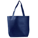 Medium Polypropylene Econo Tote Bag (14.25'' W X 15'' H) 80 Gsm-Tote Bag-Brand Your Tote-Navy Blue-Brand Your Tote