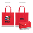 Medium Polypropylene Foldable Tote Bag (14.75'' W X 14.75'' H) 80 Gsm-Tote Bag-Brand Your Tote-Red-Brand Your Tote