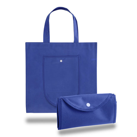 Medium Polypropylene Foldable Tote Bag (14.75'' W X 14.75'' H) 80 Gsm-Tote Bag-Brand Your Tote-Royal Blue-Brand Your Tote