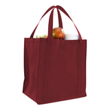 Medium Polypropylene Grocery Bag (12.5'' W X 13.5'' H) 80 Gsm-Bag-Brand Your Tote-Burgundy-Brand Your Tote