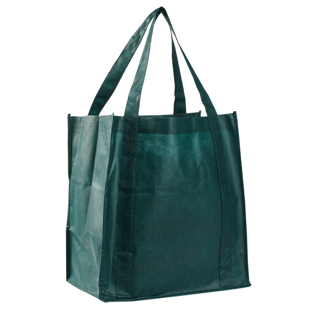 Medium Polypropylene Grocery Bag (12.5'' W X 13.5'' H) 80 Gsm-Bag-Brand Your Tote-Hunter Green-Brand Your Tote