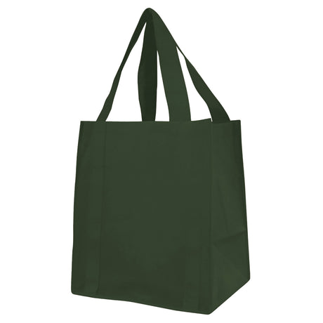 Medium Polypropylene Heavy Duty Grocery Bag (13'' W X 15'' H) 100 Gsm-Bag-Brand Your Tote-Hunter Green-Brand Your Tote