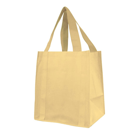 Medium Polypropylene Heavy Duty Grocery Bag (13'' W X 15'' H) 100 Gsm-Bag-Brand Your Tote-Ivory-Brand Your Tote