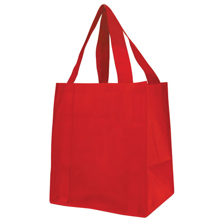 Medium Polypropylene Heavy Duty Grocery Bag (13'' W X 15'' H) 100 Gsm-Bag-Brand Your Tote-Red-Brand Your Tote