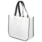 Medium Polypropylene Laminated Gift Tote Bag (16'' W X 14'' H) 105 Gsm-Tote Bag-Brand Your Tote-White-Black-White-Brand Your Tote