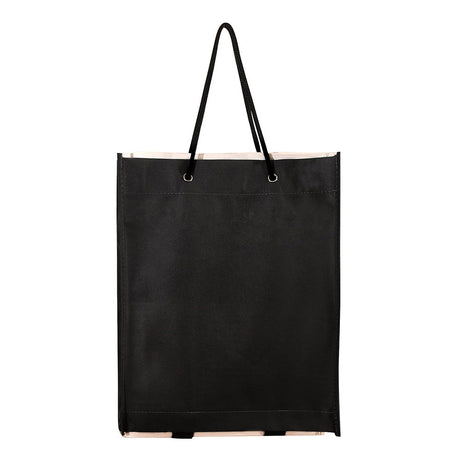 Medium Polypropylene Newspaper Newspaper Bag (12'' W X 14.5'' H) 80 Gsm-Bag-Brand Your Tote-Black-Brand Your Tote