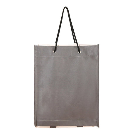 Medium Polypropylene Newspaper Newspaper Bag (12'' W X 14.5'' H) 80 Gsm-Bag-Brand Your Tote-Dark Grey-Brand Your Tote