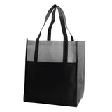 Medium Polypropylene Shopping Bag (13'' W X 15'' H) 80 Gsm-Bag-Brand Your Tote-Black-Heather Grey-Brand Your Tote