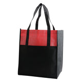 Medium Polypropylene Shopping Bag (13'' W X 15'' H) 80 Gsm-Bag-Brand Your Tote-Black-Heather Red-Brand Your Tote