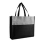 Medium Polypropylene Tote Bag (15'' W X 13'' H) 80 Gsm-Tote Bag-Brand Your Tote-Black-Heather Grey-Brand Your Tote