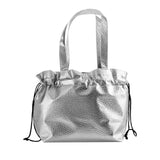 Medium Polypropylene Wrap-It-Up Croc Cinch Bag (15.5'' W X 10'' H) 105 Gsm-Bag-Brand Your Tote-Silver-Brand Your Tote