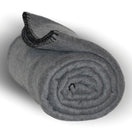 Polyester Fleece Blanket (50'' W X 60'' H) 260 G/Sqm-Blanket-Brand Your Tote-Charcoal-Brand Your Tote