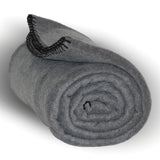 Polyester Fleece Blanket (50'' W X 60'' H) 260 G/Sqm-Blanket-Brand Your Tote-Charcoal-Brand Your Tote