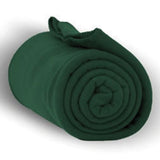 Polyester Fleece Blanket (50'' W X 60'' H) 260 G/Sqm-Blanket-Brand Your Tote-Forest Green-Brand Your Tote