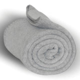 Polyester Fleece Blanket (50'' W X 60'' H) 260 G/Sqm-Blanket-Brand Your Tote-Heather-Brand Your Tote