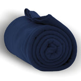 Polyester Fleece Blanket (50'' W X 60'' H) 260 G/Sqm-Blanket-Brand Your Tote-Navy Blue-Brand Your Tote
