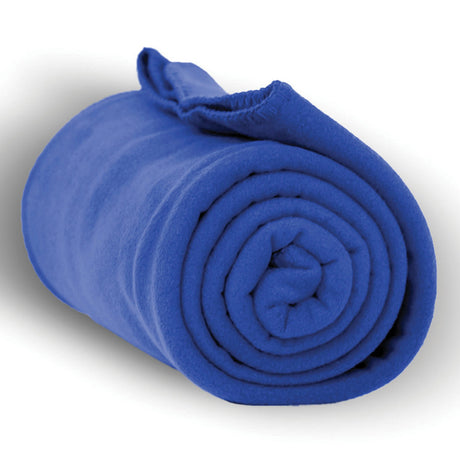 Polyester Fleece Blanket (50'' W X 60'' H) 260 G/Sqm-Blanket-Brand Your Tote-Royal Blue-Brand Your Tote