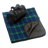 Polyester Fold Up Carry Picnic Blanket (50'' W X 60'' H) 260 G/Sqm-Blanket-Brand Your Tote-Blackwatch-Brand Your Tote