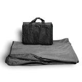 Polyester Fold Up Carry Picnic Blanket (50'' W X 60'' H) 260 G/Sqm-Blanket-Brand Your Tote-Cinder Grey-Brand Your Tote