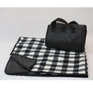 Polyester Fold Up Carry Picnic Blanket (50'' W X 60'' H) 260 G/Sqm-Blanket-Brand Your Tote-White Buffalo-Brand Your Tote