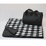 Polyester Fold Up Carry Picnic Blanket (50'' W X 60'' H) 260 G/Sqm-Blanket-Brand Your Tote-White Buffalo-Brand Your Tote