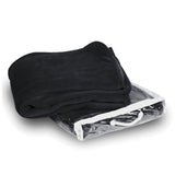 Polyester Micro Plush Throw Blanket (50'' W X 60'' H) 280 G/Sqm-Blanket-Brand Your Tote-Black-Brand Your Tote