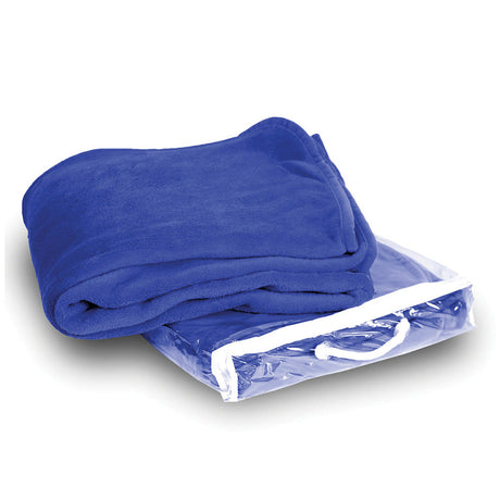 Polyester Micro Plush Throw Blanket (50'' W X 60'' H) 280 G/Sqm-Blanket-Brand Your Tote-Royal Blue-Brand Your Tote