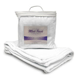 Polyester Mink Touch Luxury Baby Blanket (30'' W X 40'' H) 300Gsm-Blanket-Brand Your Tote-White-Brand Your Tote