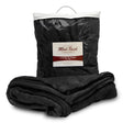 Polyester Mink Touch Luxury Blanket (50'' W X 60'' H) 300 Gsm-Blanket-Brand Your Tote-Black-Brand Your Tote