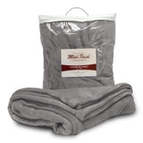 Polyester Mink Touch Luxury Blanket (50'' W X 60'' H) 300 Gsm-Blanket-Brand Your Tote-Grey-Brand Your Tote