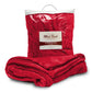 Polyester Mink Touch Luxury Blanket (50'' W X 60'' H) 300 Gsm-Blanket-Brand Your Tote-Red-Brand Your Tote