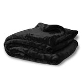 Polyester Oversized Mink Touch Blanket (60'' W X 72'' H) 300 Gsm-Blanket-Brand Your Tote-Black-Brand Your Tote