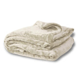 Polyester Oversized Mink Touch Blanket (60'' W X 72'' H) 300 Gsm-Blanket-Brand Your Tote-Cream-Brand Your Tote