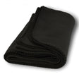 Polyester Promo Fleece Throw Blanket (50'' W X 60'' H) 200 G/Sqm-Blanket-Brand Your Tote-Black-Brand Your Tote