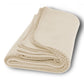 Polyester Promo Fleece Throw Blanket (50'' W X 60'' H) 200 G/Sqm-Blanket-Brand Your Tote-Cream-Brand Your Tote