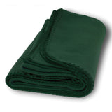 Polyester Promo Fleece Throw Blanket (50'' W X 60'' H) 200 G/Sqm-Blanket-Brand Your Tote-Forest Green-Brand Your Tote