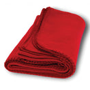 Polyester Promo Fleece Throw Blanket (50'' W X 60'' H) 200 G/Sqm-Blanket-Brand Your Tote-Red-Brand Your Tote