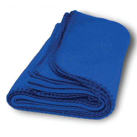Polyester Promo Fleece Throw Blanket (50'' W X 60'' H) 200 G/Sqm-Blanket-Brand Your Tote-Royal Blue-Brand Your Tote