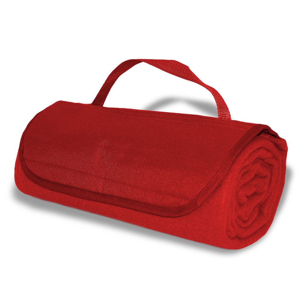 Polyester Roll Up Blanket (47'' W X 53'' H) 600D-Blanket-Brand Your Tote-Red-Brand Your Tote