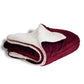 Polypropylene Micro Mink Sherpa Blanket (50'' W X 60'' H) 220 G/Sqm / 240 G/Sqm-Blanket-Brand Your Tote-Burgundy-Brand Your Tote