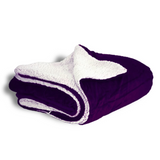 Polypropylene Micro Mink Sherpa Blanket (50'' W X 60'' H) 220 G/Sqm / 240 G/Sqm-Blanket-Brand Your Tote-Plum-Brand Your Tote