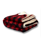 Polypropylene Micro Mink Sherpa Blanket (50'' W X 60'' H) 220 G/Sqm / 240 G/Sqm-Blanket-Brand Your Tote-Red Buffalo-Brand Your Tote