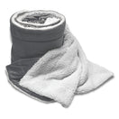 Polypropylene Oversized Micro Mink Sherpa Blanket (60'' W X 72'' H) 220 G/Sqm / 240 G/Sqm-Blanket-Brand Your Tote-Grey-Brand Your Tote