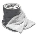 Polypropylene Oversized Micro Mink Sherpa Blanket (60'' W X 72'' H) 220 G/Sqm / 240 G/Sqm-Blanket-Brand Your Tote-Grey-Brand Your Tote