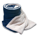 Polypropylene Oversized Micro Mink Sherpa Blanket (60'' W X 72'' H) 220 G/Sqm / 240 G/Sqm-Blanket-Brand Your Tote-Navy Blue-Brand Your Tote