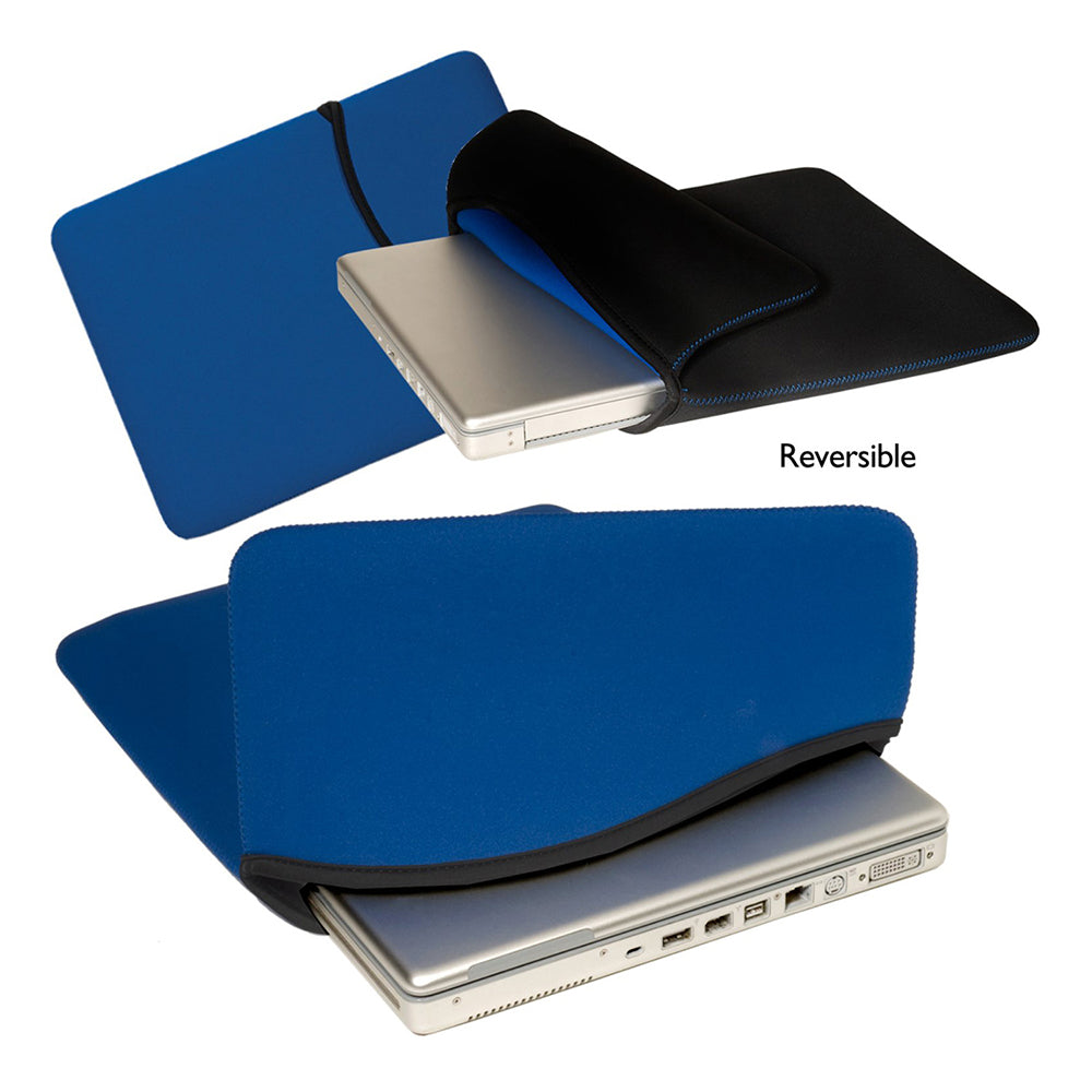 Polypropylene Reversible Laptop Sleeve (15'' W X 11'' H)-Laptop Sleeve-Brand Your Tote-Blue-Brand Your Tote