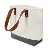 Medium Cotton Canvas Classic Leather Handle Tote Bag (15.75'' W X 12'' H) 18 Oz