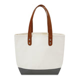Medium Cotton Canvas Classic Leather Handle Tote Bag (15.75'' W X 12'' H) 18 Oz