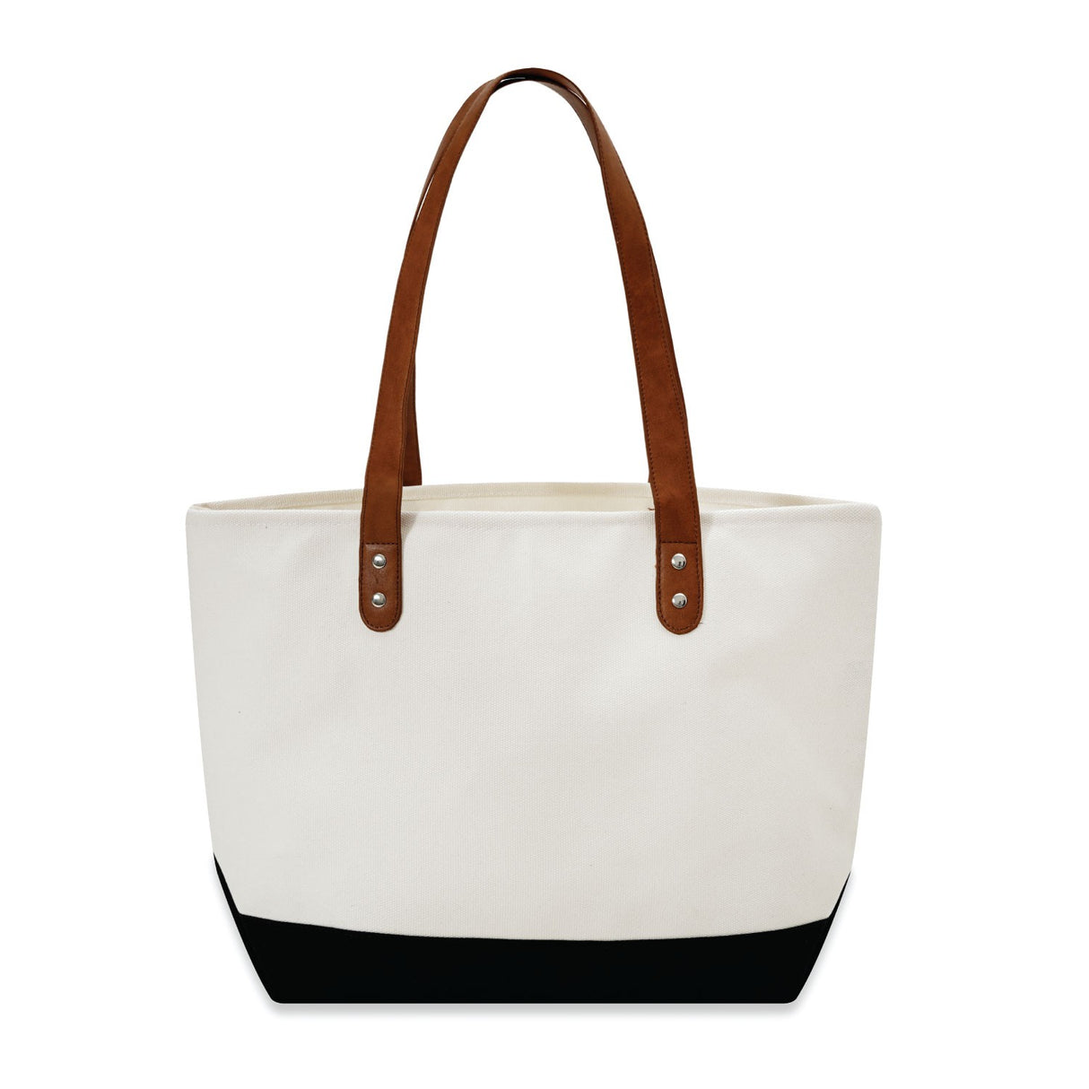 Large Cotton Canvas Classic Leather Handle Tote Bag (20.5'' W X 13'' H) 18 Oz